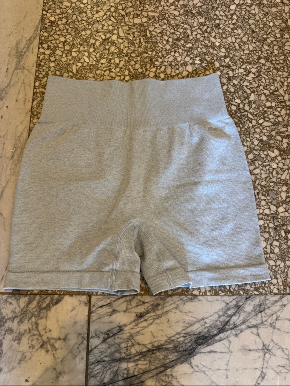 Bo+Tee High-Waist Gray/Blue Women's Shorts